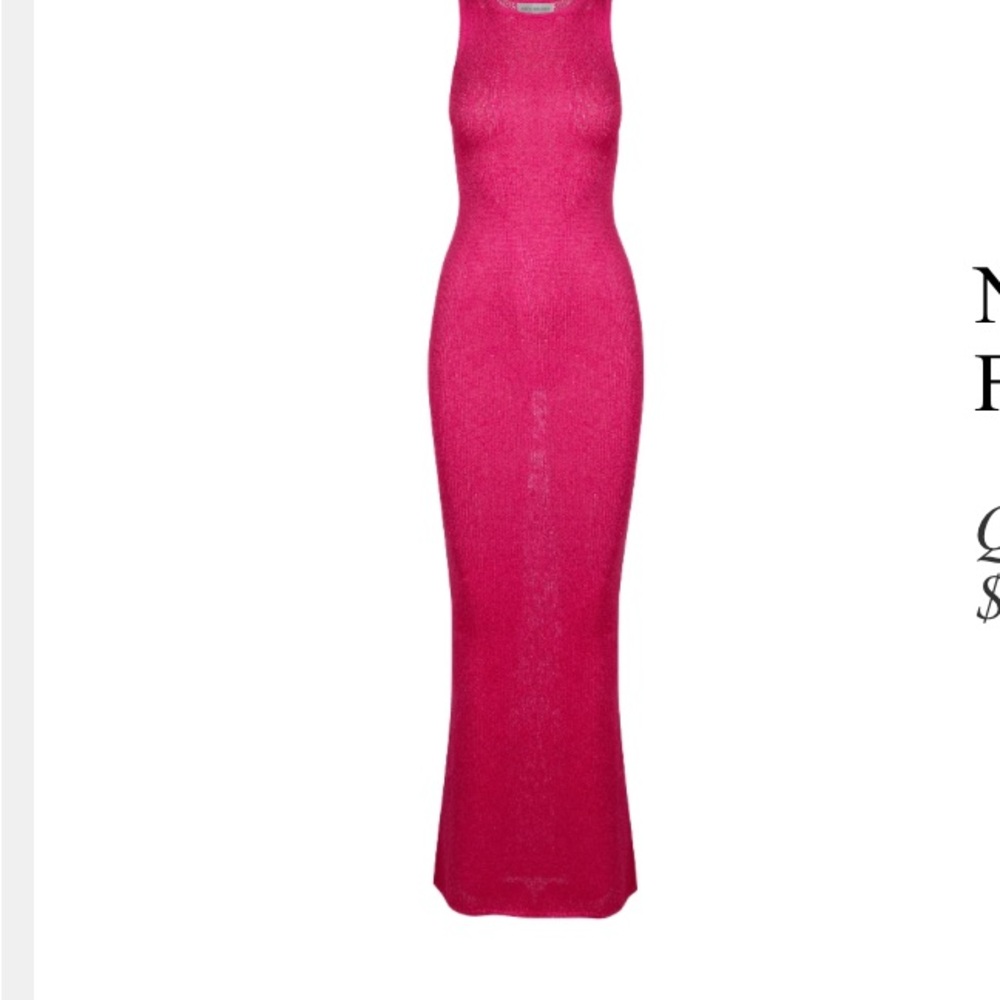 Chic Fuchsia Sleeveless Maxi Dress